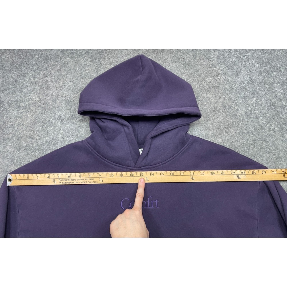 Comfrt Signature Hoodie Unisex Adult L Blackberry Purple Sweatshirt Thick Cozy - Picture 7 of 12